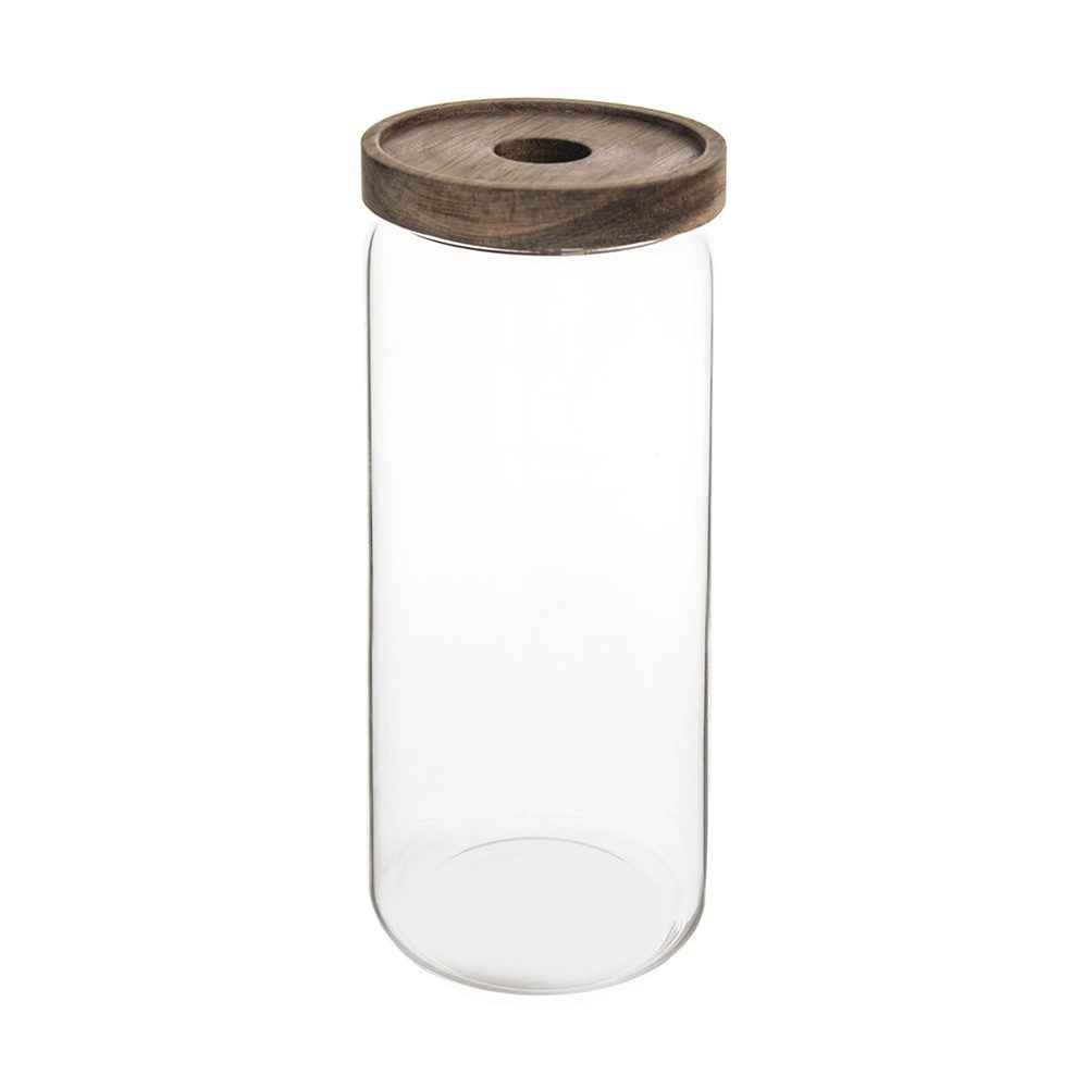 Levně O Dóza borosil. sklo/akácie 1,6 l kulatá