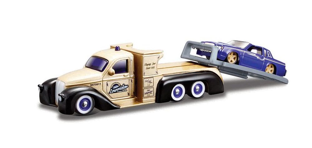 Levně Maisto - Design Elite Transport, Ramp Truck + 1980 Datsun 280ZX (S130), 1:64