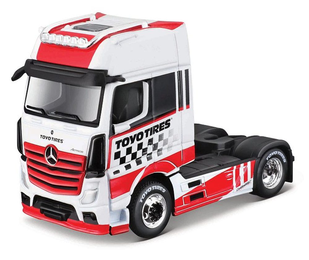 Levně Maisto - Custom Rigs-Marcedes-Benz Actros 1851, červeno-bílá, 1:64