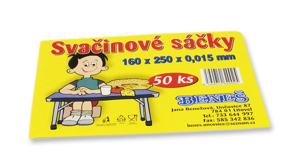 Levně sáčky 16x25cm- 50ks-svačinové, MI