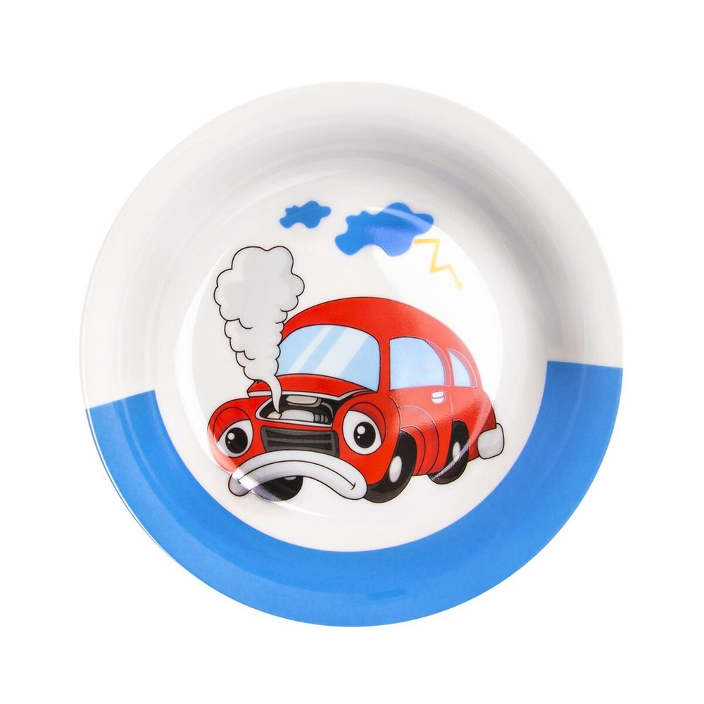 Levně Hluboký dětský talíř AUTO pr. 19 cm