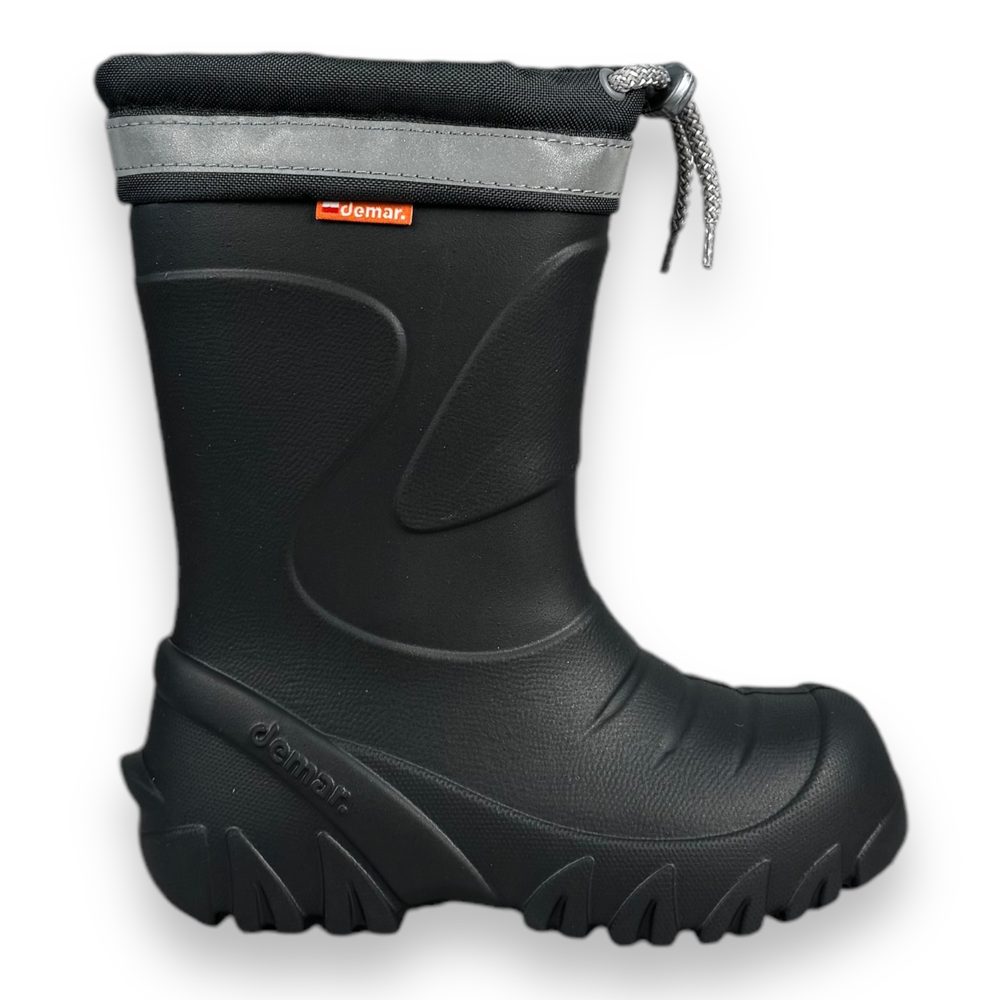 Levně Demar Dětské ultralehké zateplené holínky - MAMMUT - černé - 22/23