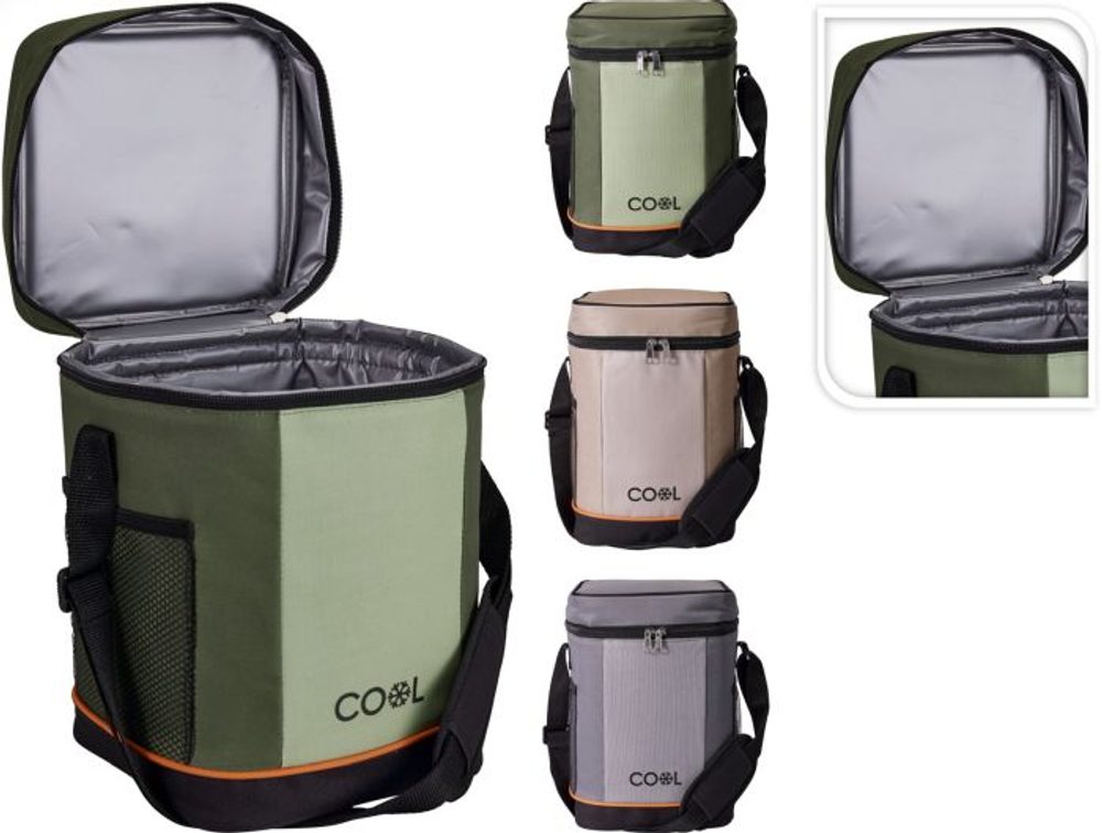 Levně taška chlad. 10,0l, 3barvy, COOL, popruh přes rameno, textil