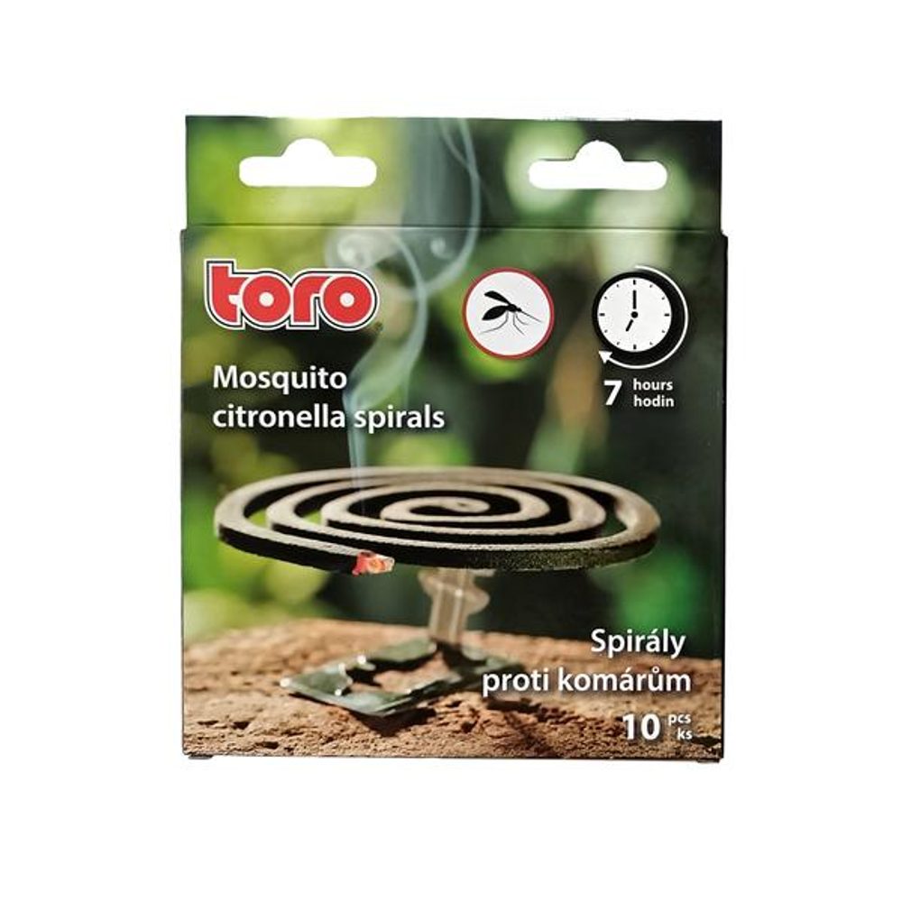TORO SPIRÁLY CITRONELA PROTI KOMÁRŮM 10KS7H DOBA HOŘENÍ