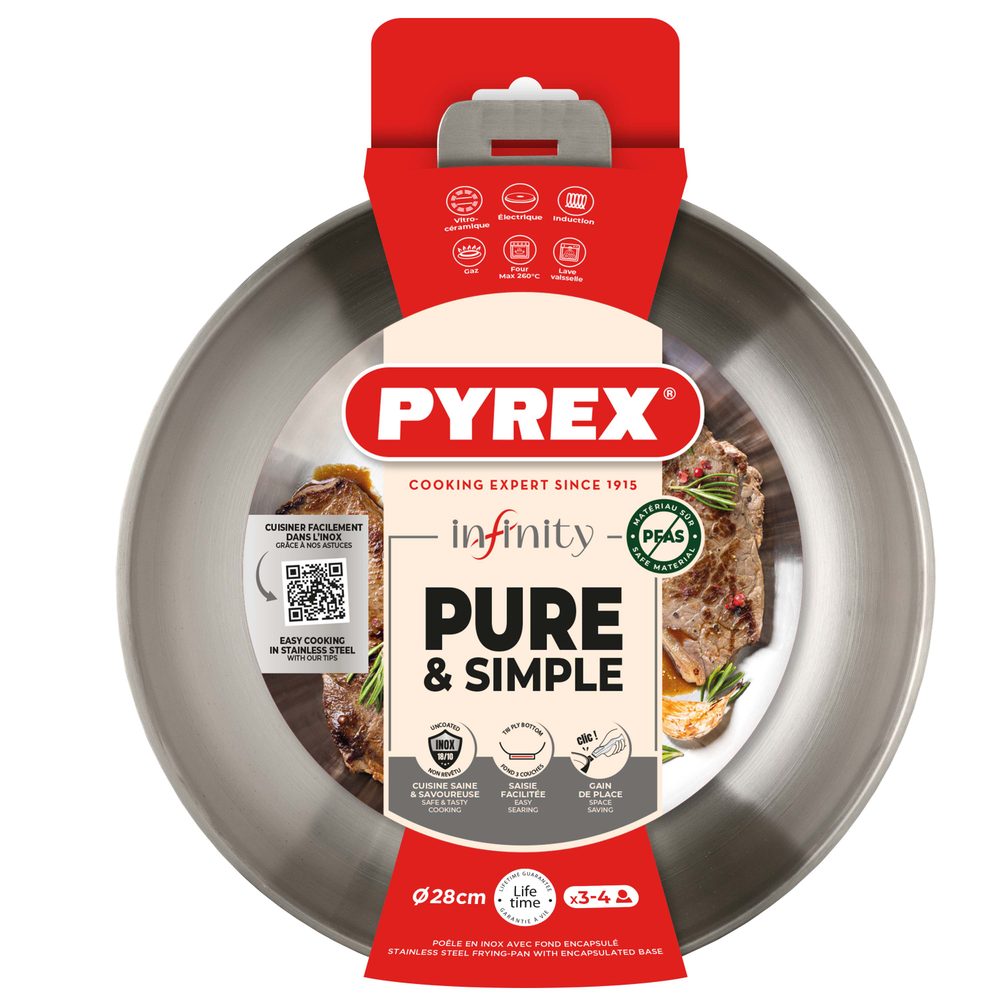 Pyrex PÁNEV INFINITY 28CM PYREX NEREZ ODNÍMAT.RUKOJET