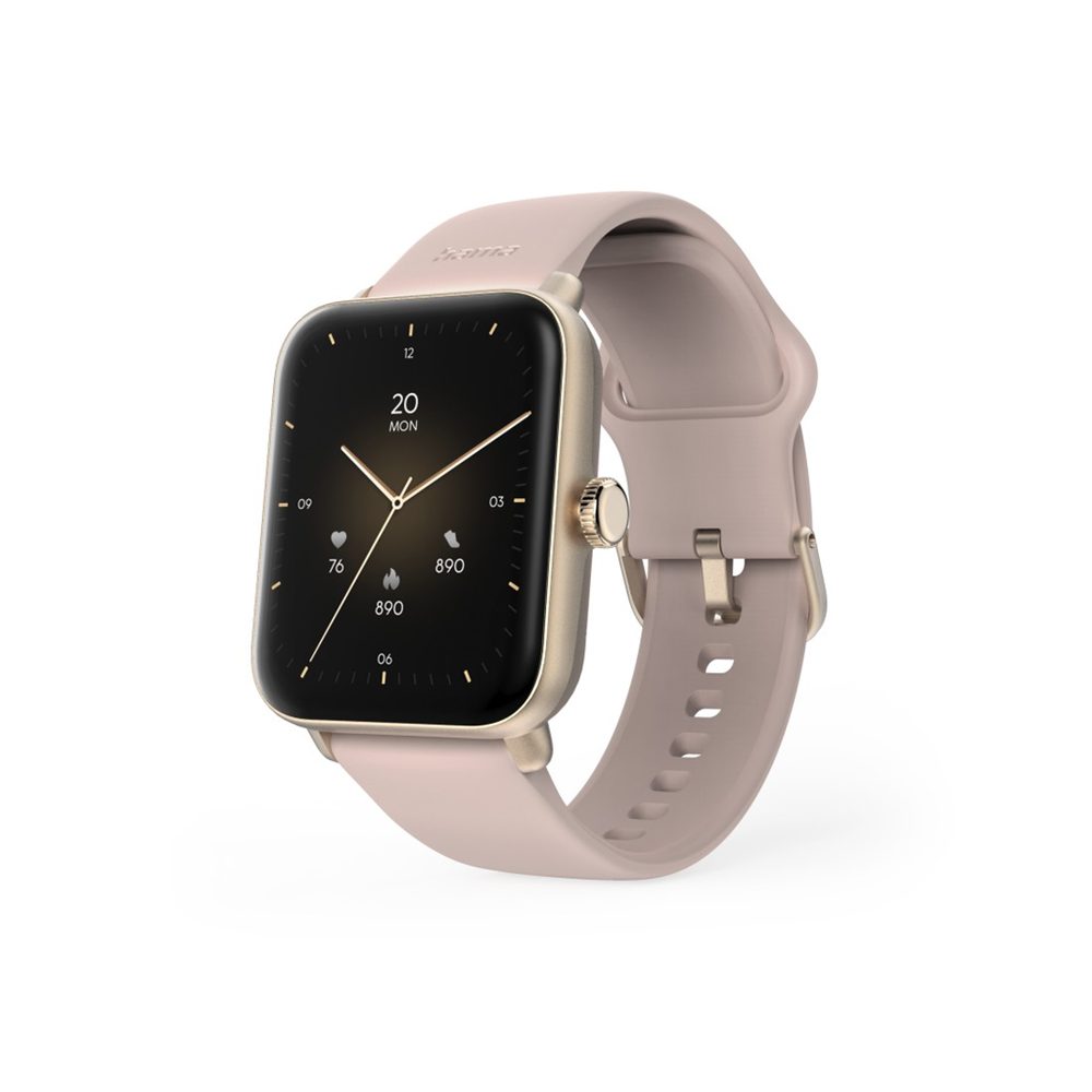 Levně Hama 6010, smart hodinky, GPS, telefonování, voděodolné IP68/3 ATM, Siri/Google Assistant, růžové