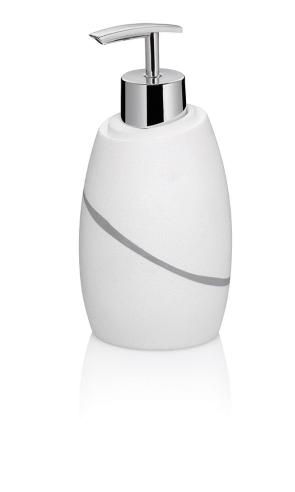 Levně KELA Dávkovač mýdla Talus polyresin bílá 300 ml KL-20303