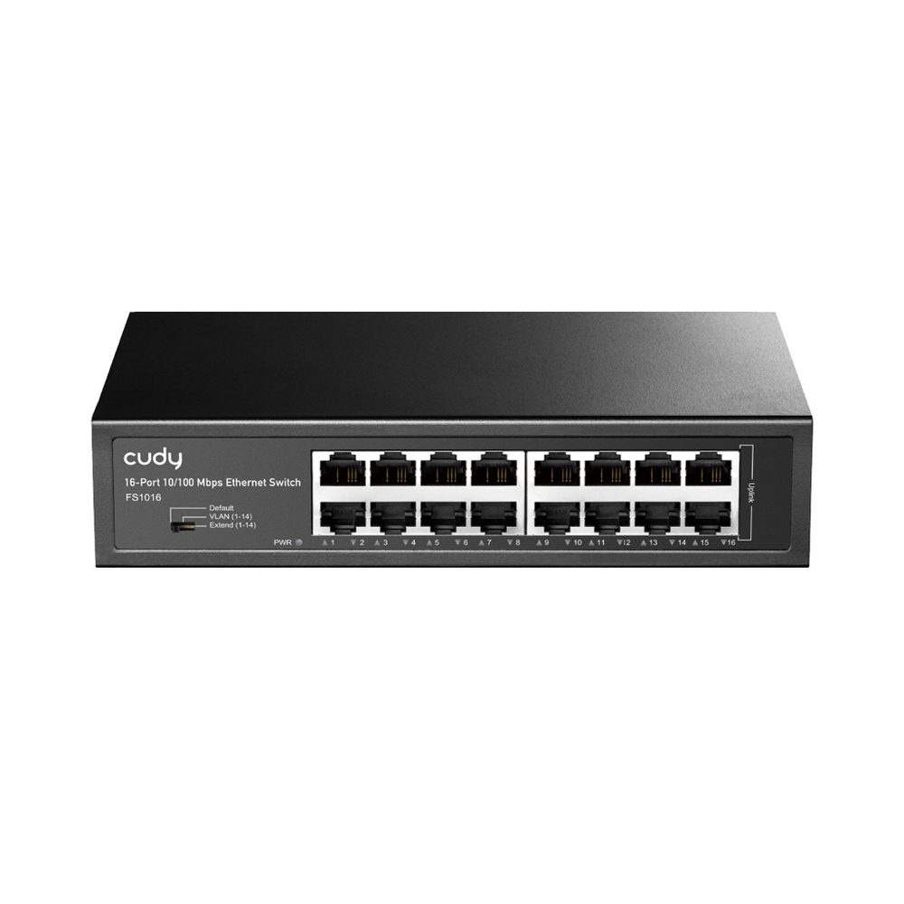 Levně Cudy switch 16portový 10/100 Mbps, kovový (FS1016)