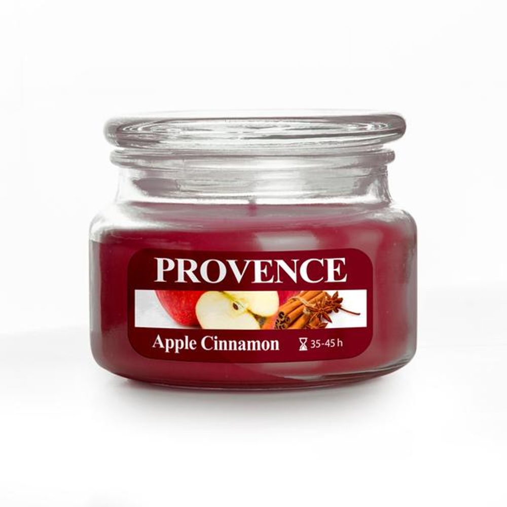 Levně Provence SVÍČKA VE SKLE S VÍČKEM 200G JABLKO+SKOŘICE
