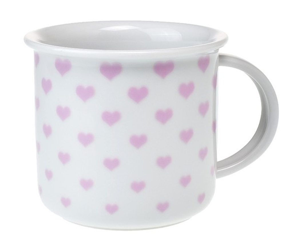 hrnek 100ml TINA - RŮŽ.SRDÍČKA, čes.porcelán