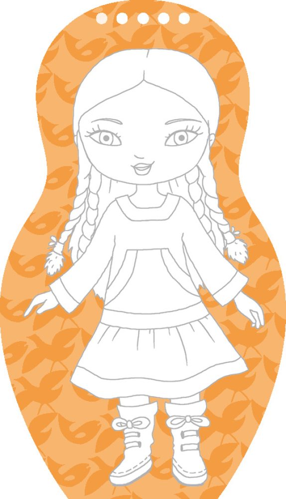 Levně Presco Group Obliekame eskimácke bábiky ANOUK – Maľovanky