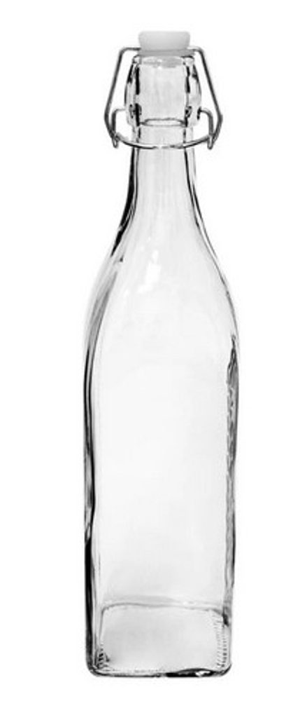 Levně láhev 0,25l HRANATÁ, patent.uzávěr, sklo