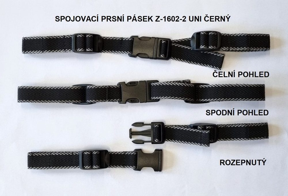 Levně EMIPO Spojovací prsní pásek Univerzal - Černý