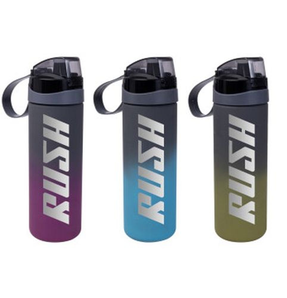 Levně láhev 0,75l RUSH, 3barvy, nápitka+kryt, sport, plast