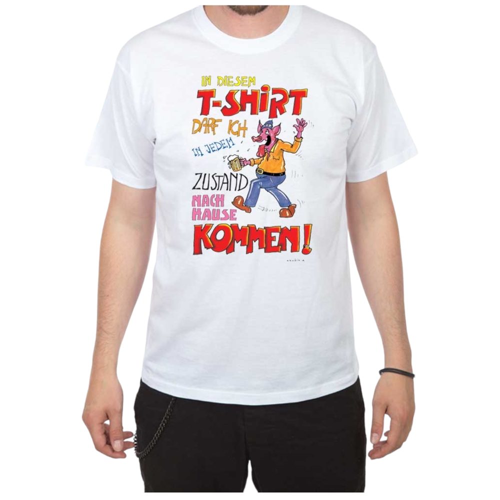 Levně Modadeti In Diesem T-shirt darf ich in jedem Zustand nach Hause kommen! - 3XL bílá