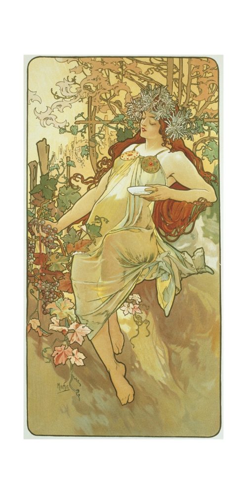 Levně Pohled Alfons Mucha – Autumn, dlouhý Baagl