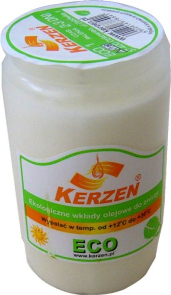 Levně svíčka hřbit.160g, ECO olej.velká, bílá, 60hod.