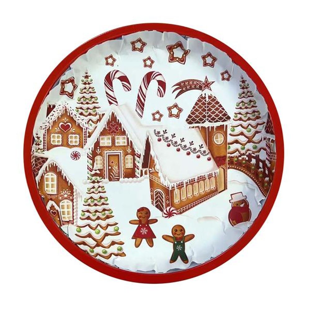 Levně TORO PODNOS KULATÝ PERNÍKOVÁ VESNIČKA 26x2,5CM PLECH