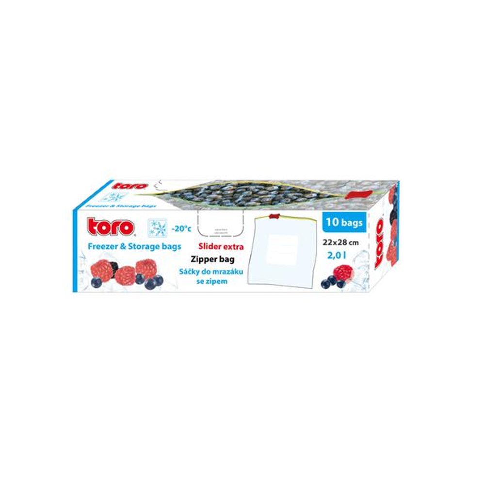 Levně TORO SÁČEK MRAZÍCÍ/ USKLADŇOVACÍ SE ZIPEM 10KS/2L