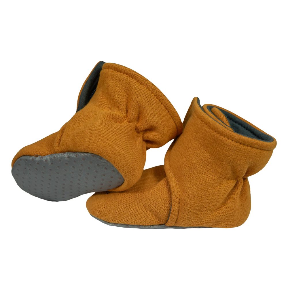Levně ESITO Capáčky barefoot Warmkeeper Antique gold - okrová - 2 - délka stélky: 12 cm okrová