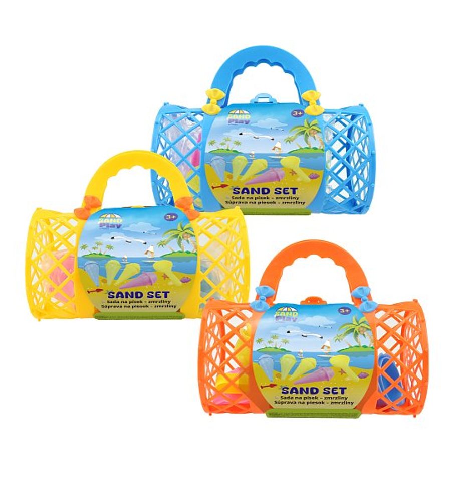 Levně Plastica Hračky na písek - Sada báboviček v retro tašce, 9 ks