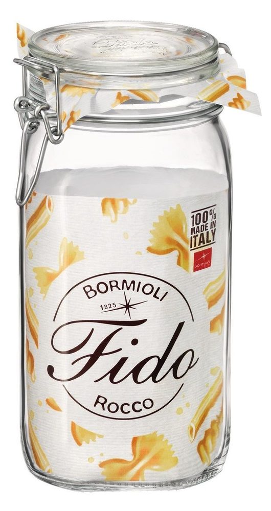 Levně dóza 1,50l FIDO-Bormioli, 10,5x10,5x22cm, patentní sklo