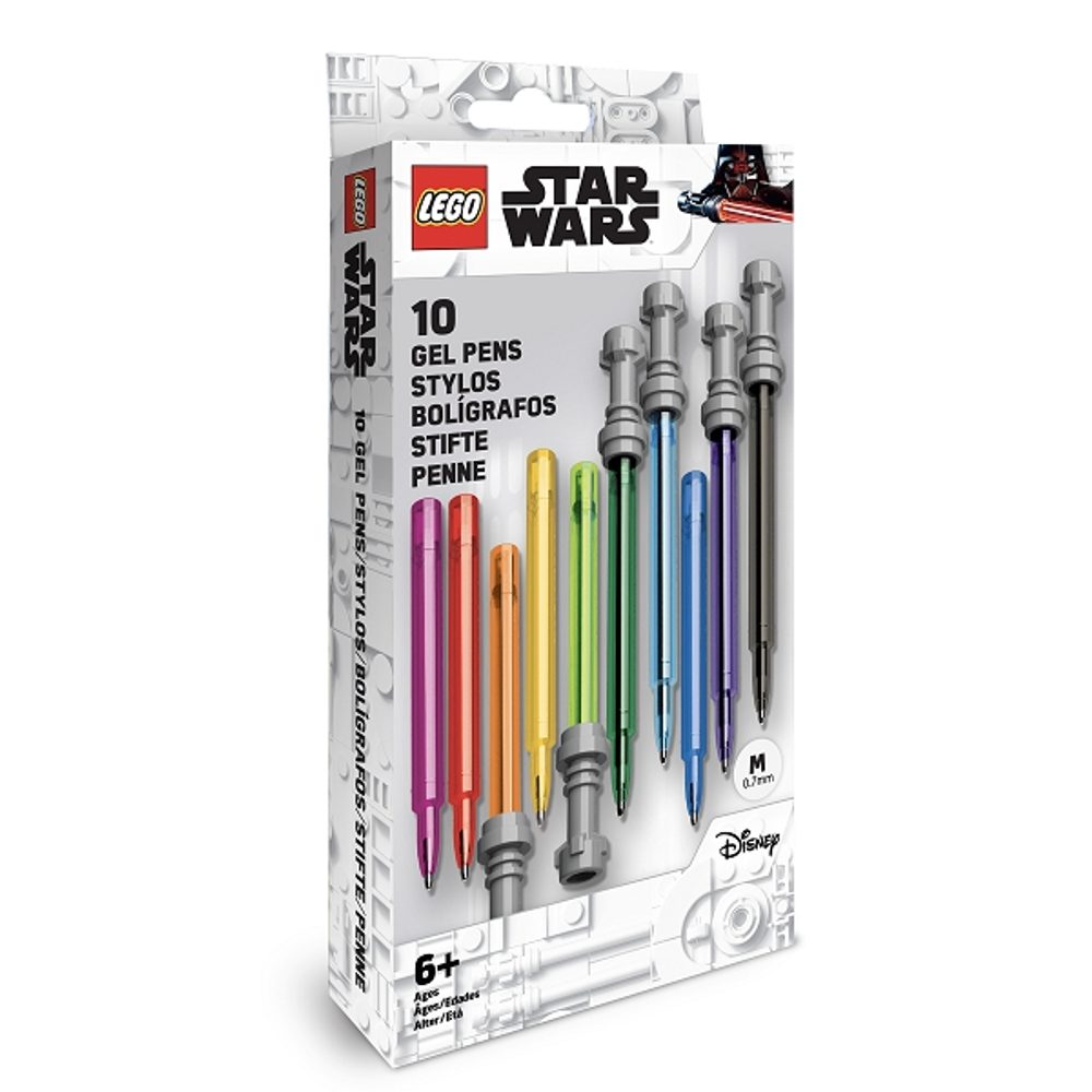 Levně LEGO Star Wars Set Gelových per, světelný meč - 10 ks