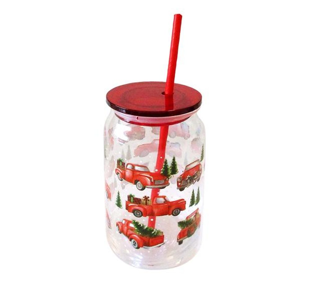 Levně TORO LÁHEV 480ML VÁNOČNÍ MOTIV S PLAST.VÍČKEM A BRČKEM