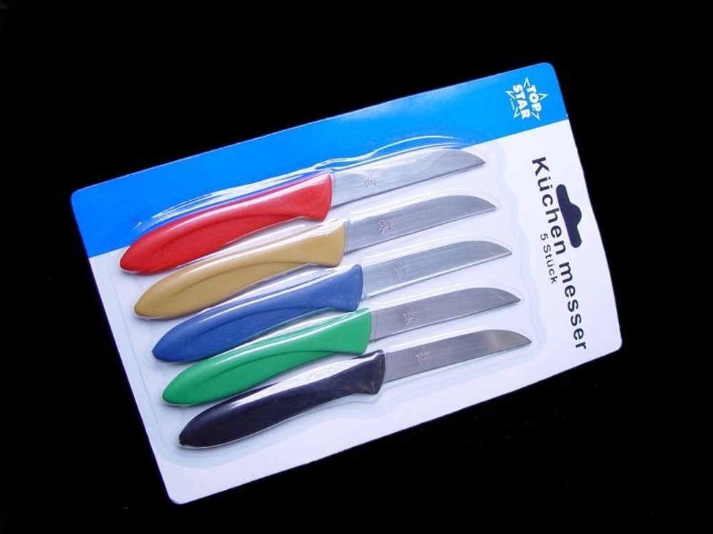 Levně nůž kuch.7cm - 5ks barevný mix, NR/plast