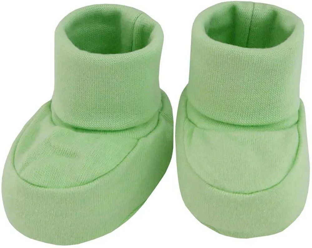 ESITO Kojenecké bačkůrky bavlna malé jednobarevné zelené - zelená - N - délka stélky: 8 cm zelená