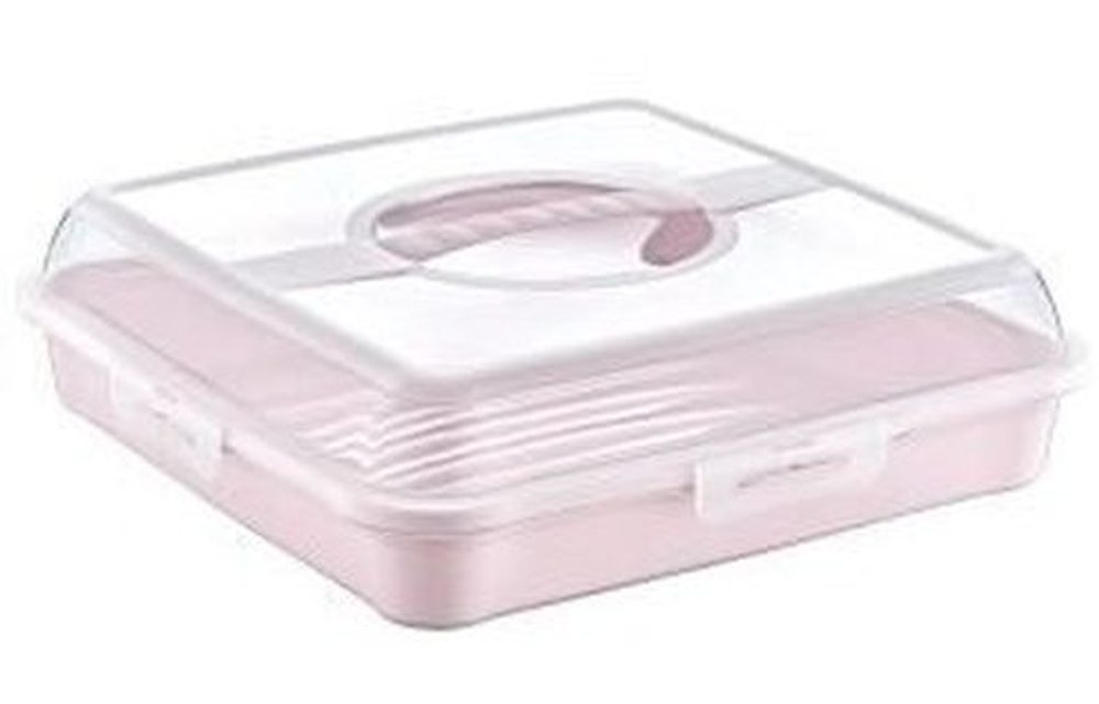 Levně box PARTY-Enrico, 34,5x34,5x10,5cm, sev.růž., plast