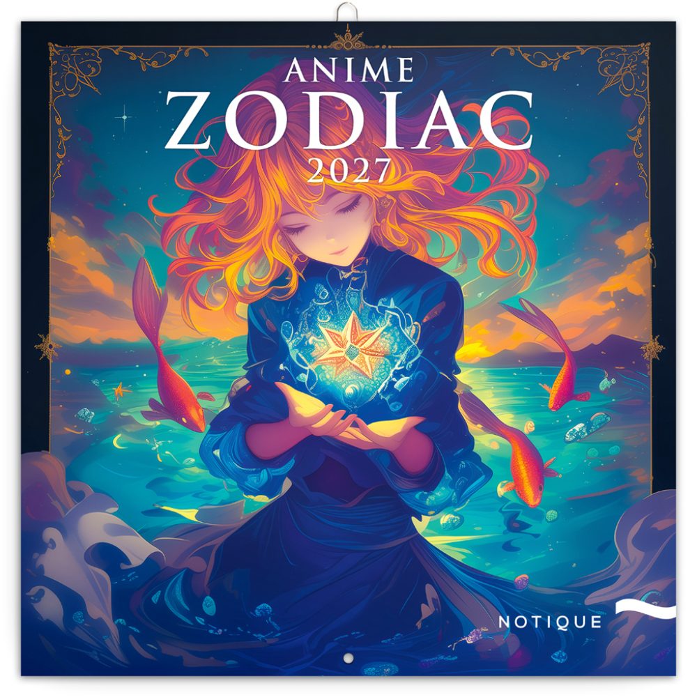 Levně NOTIQUE Poznámkový kalendář Anime Zodiac 2027, 30 x 30 cm