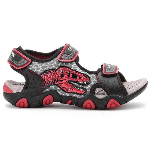 GEOX Dětská letní obuv GEOX J S.STRIKE F – MESH+PR.DBK BLACK/RED - 25