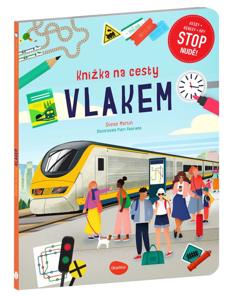 Levně Presco Group Knížka na cesty VLAKEM – Stop nudě: kvízy, rébusy, hry