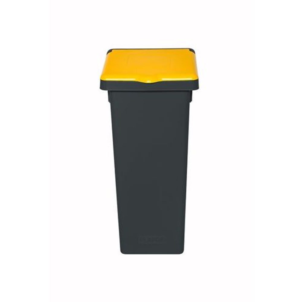 Levně koš odp.20l FLAP BIN černý, žluté víko, tříd.odp.,plast