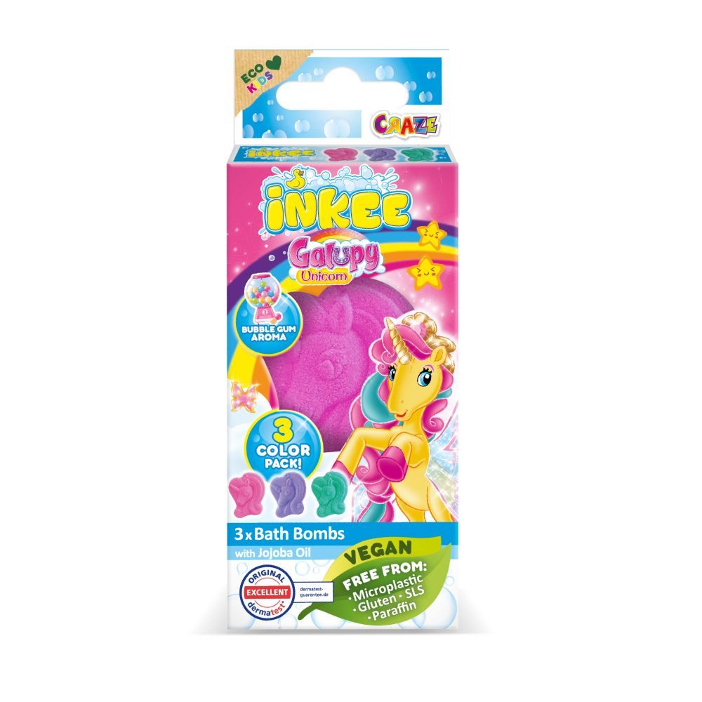 Levně INKEE - Mini pack šumivá bomba - Jednorožec Galupy