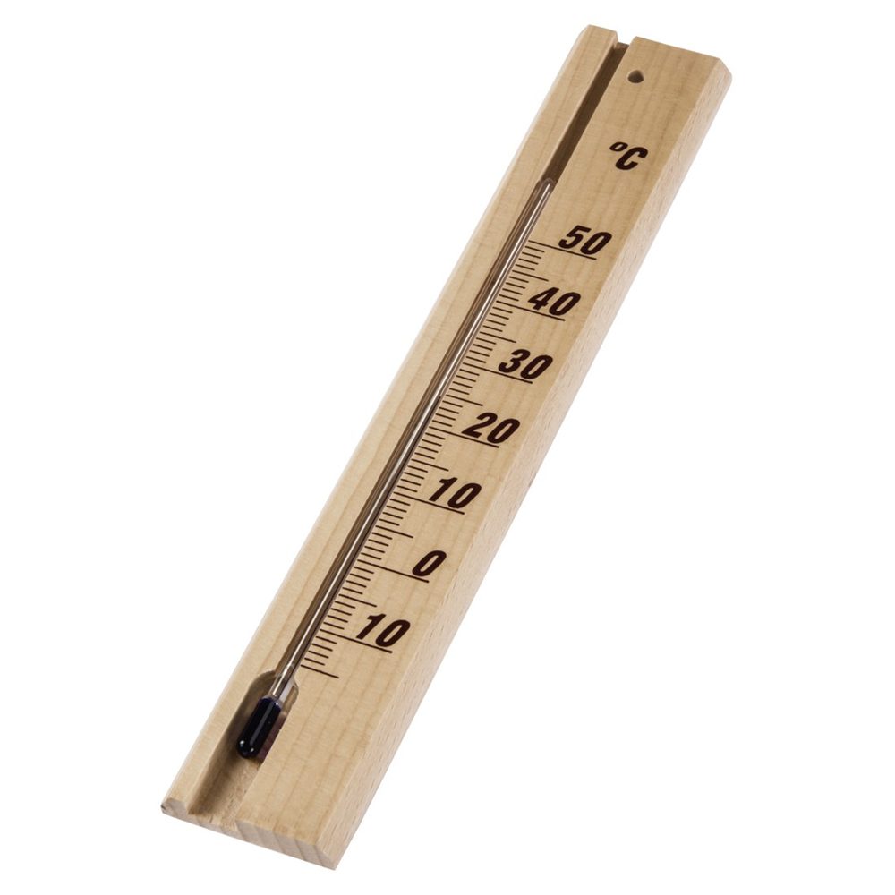 Levně Hama analogový teploměr, vnitřní, dřevěný, 20 cm