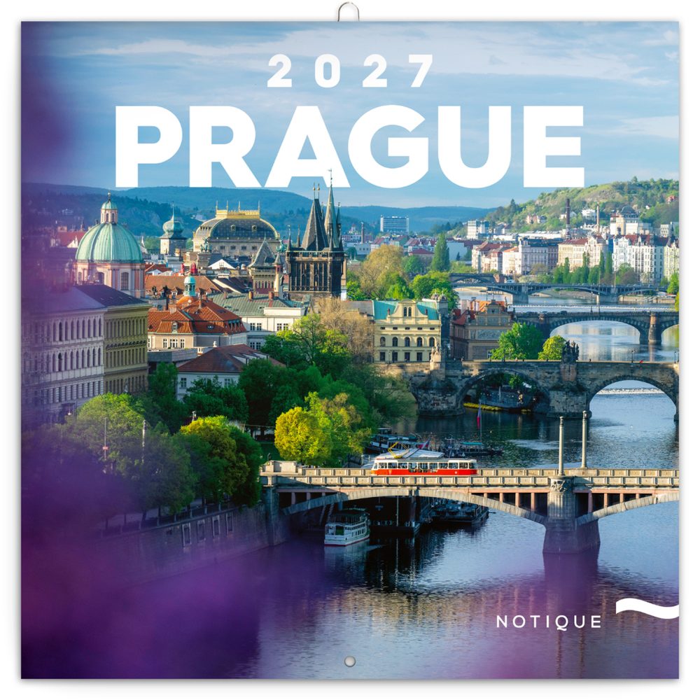 Levně NOTIQUE Poznámkový kalendář Praha 2027, 30 x 30 cm