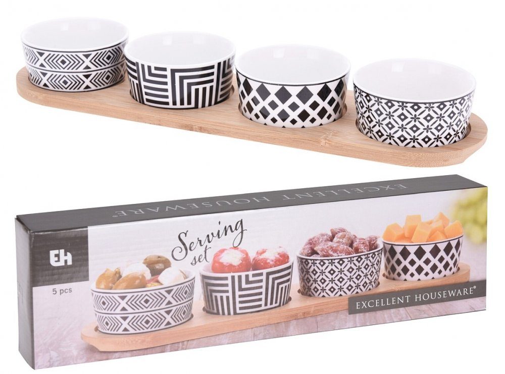 Levně EXCELLENT HOUSEWARE Servírovací misky s podnosem sada 5 ks KO-278000220