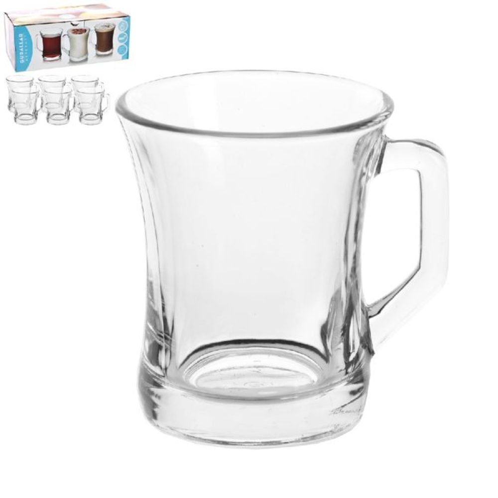 Levně hrnek 225ml, 6ks, ZEN PLUS, sklo