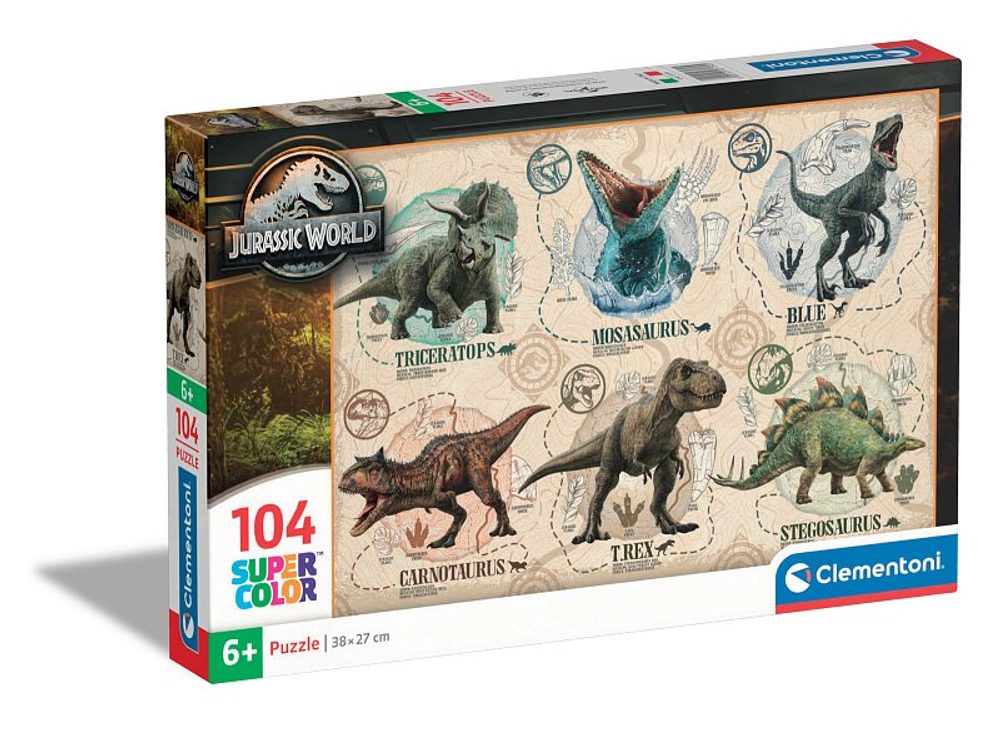 Levně CLEMENTONI Puzzle - 104 dílků Jurský svět