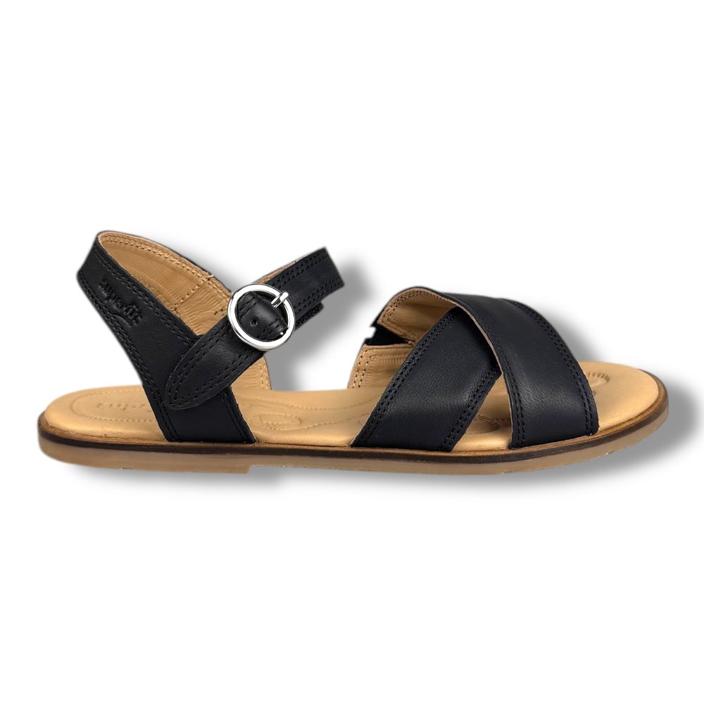 Levně Superfit Dívčí kožené sandály FLAIR 1-001000-0000 Schwarz - 35