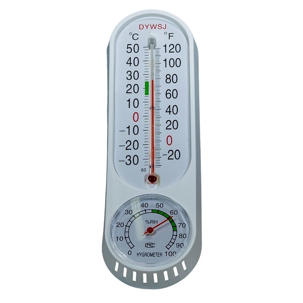 Levně teploměr + vlhkoměr 22x6,5cm, -20°C+50°C, plast