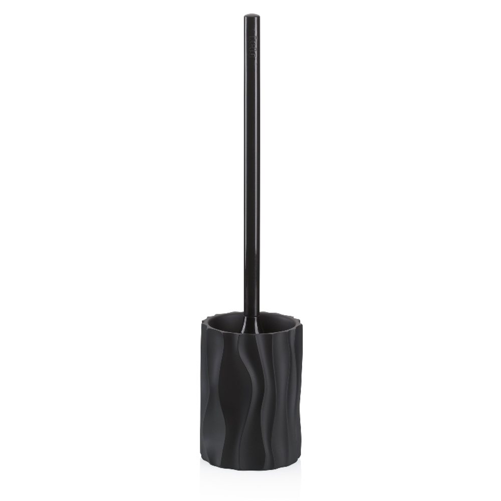 Levně KELA WC sada Merida polyresin černá 43,0cm 10,0cm KL-23767
