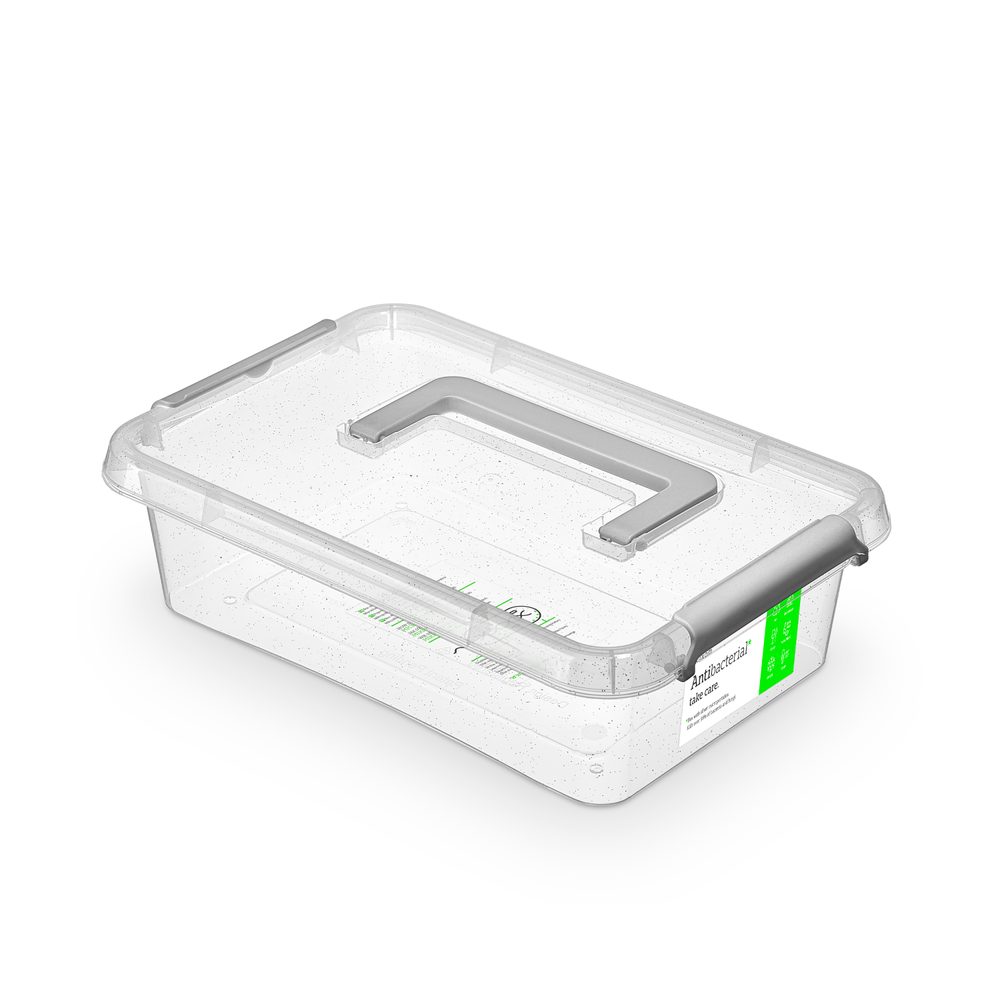 Levně antibakter.box 3,1 l 29x20x8cm,rukojeť,transp.plast