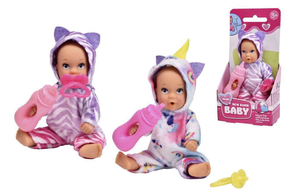 Levně NBB Mini Panenka Onesie Fun 12 cm, 2 druhy