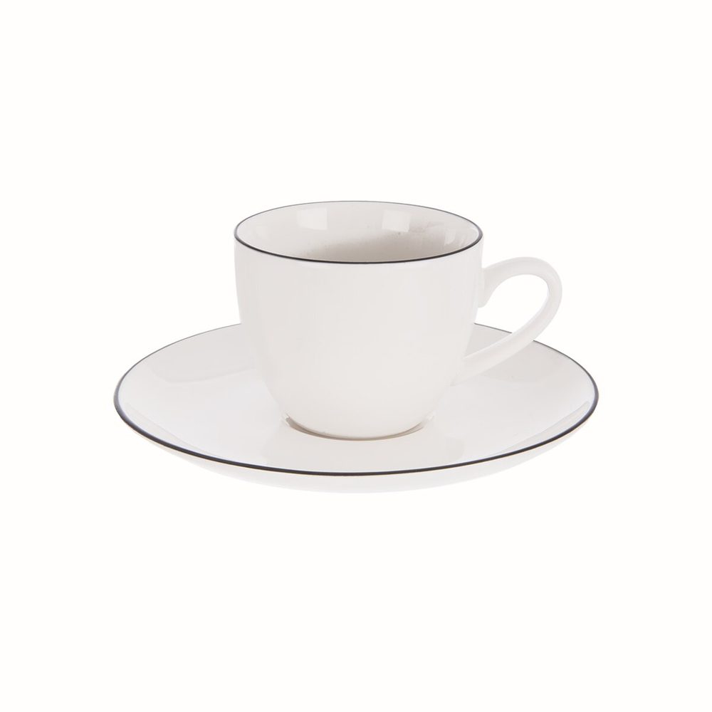 Levně Hrnek s podšálkem Decora espresso 0,1 l 2 ks