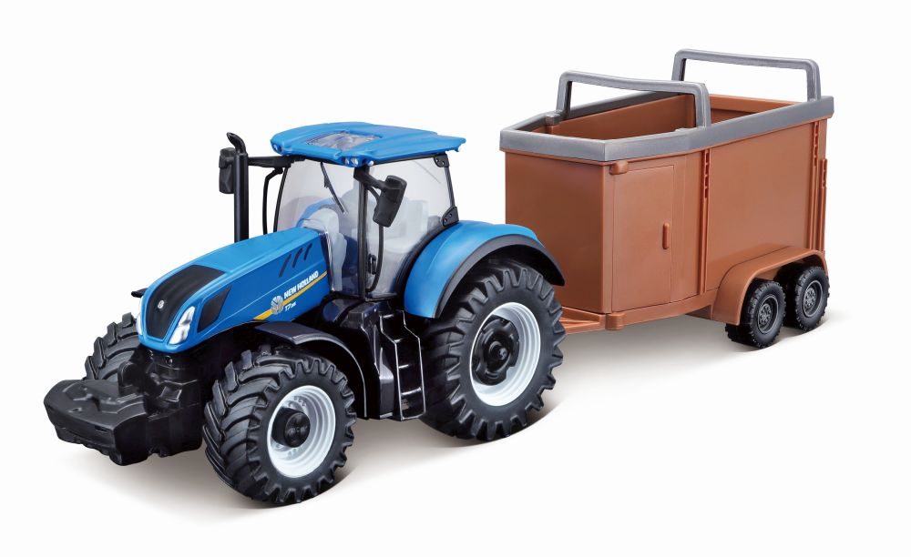 Orbico Bburago 1:50 Farm Traktor New Holland s vlečkou pre kone