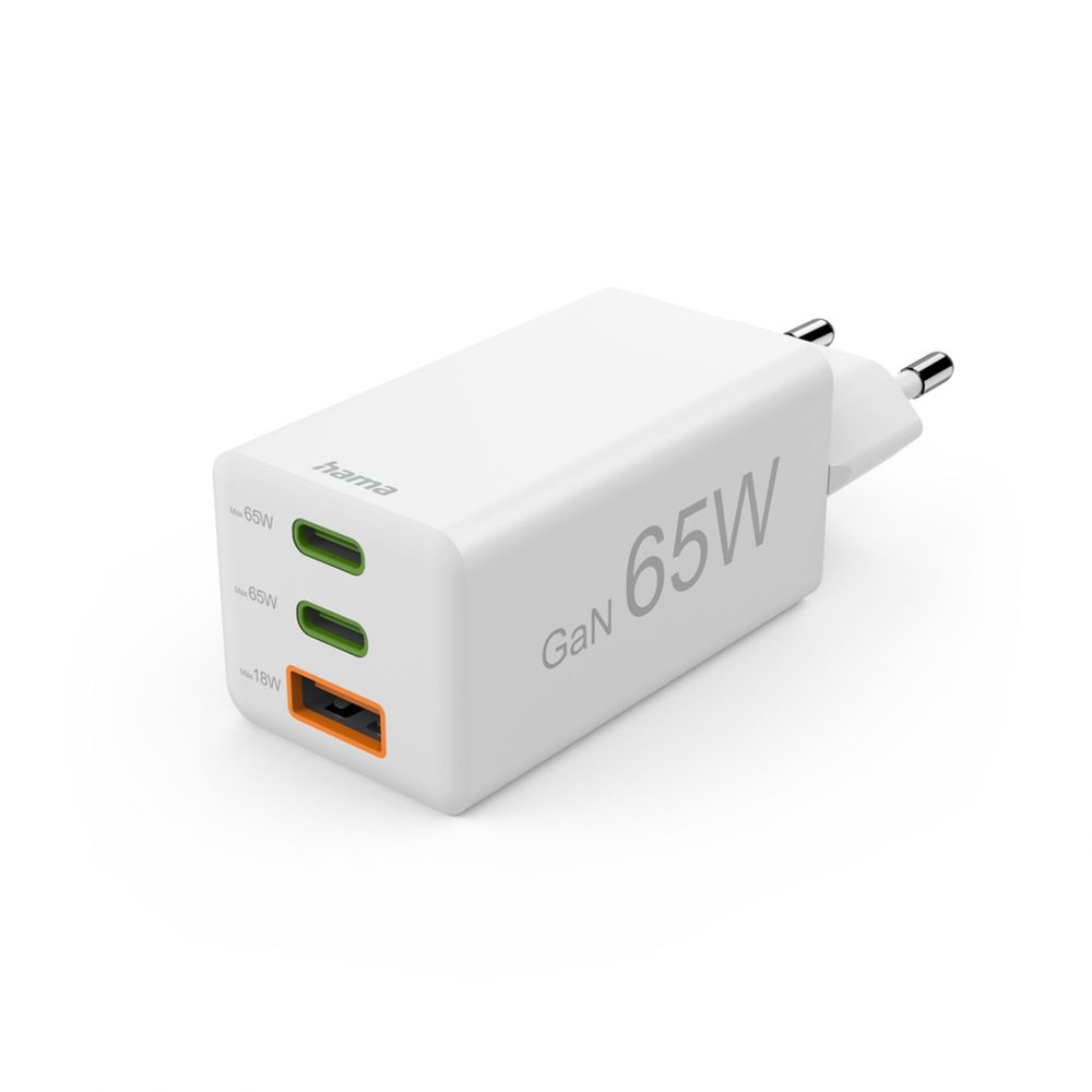 Levně Hama rychlá USB nabíječka GaN 2x USB-C + USB-A, PD/QC, 65 W