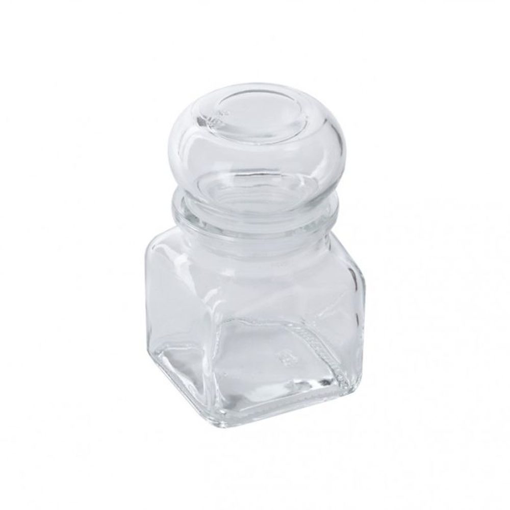 Levně dóza 120ml TK120/2, 5,5x5,5x9cm, sklo